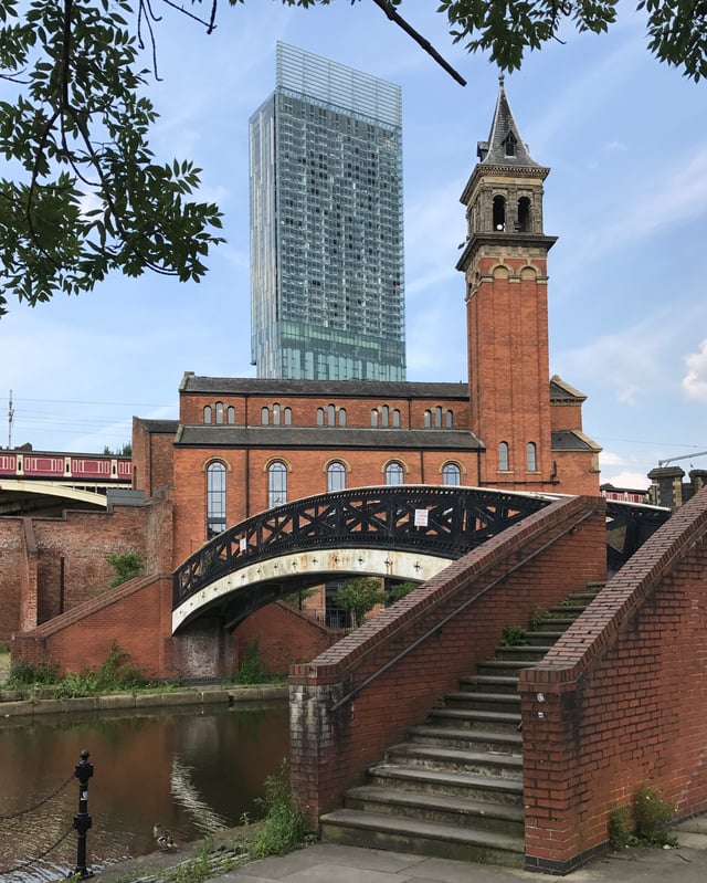 Castlefield with Beetham Tower in the background.