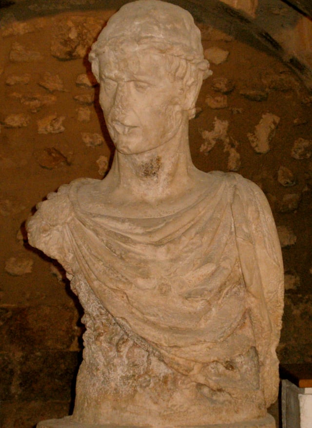 Contemporary bust of Frederick II in Barletta