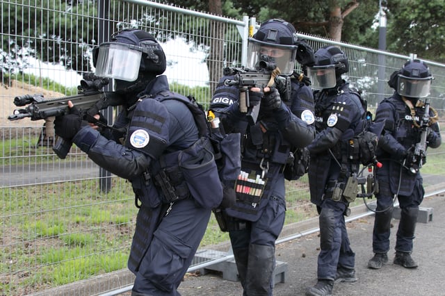GIGN operators during a demonstration, June 2018