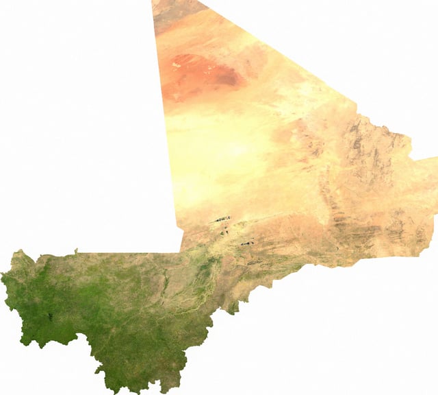 Satellite image of Mali