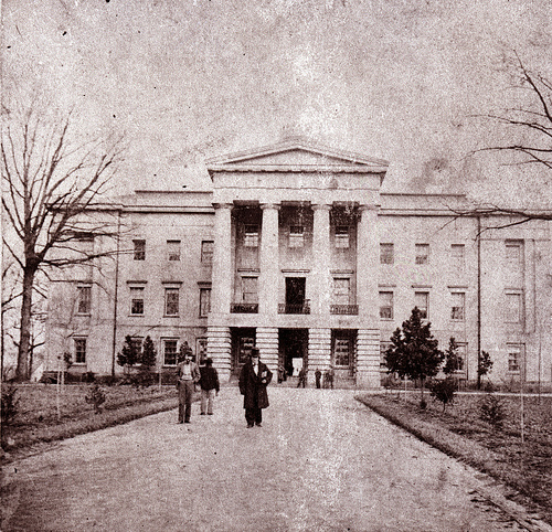 North Carolina State Capitol, c.1861; Governor David S. Reid is in the foreground