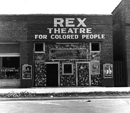 The Rex theater for colored people, Leland, Mississippi, 1937