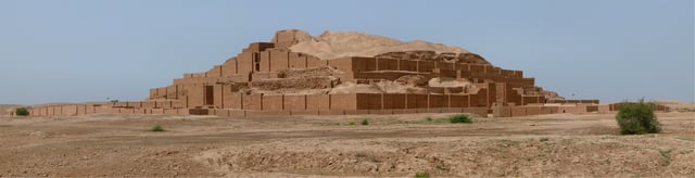 The Chogha Zanbil ziggurat site, built circa 1250 BC.