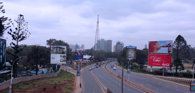 The A104 heading to Nairobi CBD