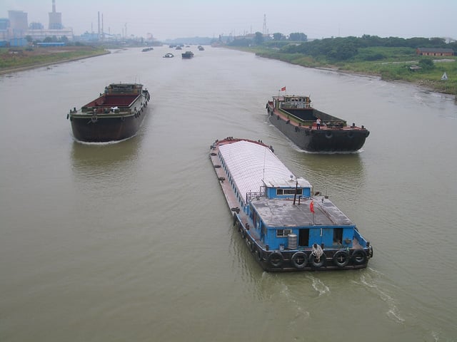 On the Grand Canal near Yangzhou.