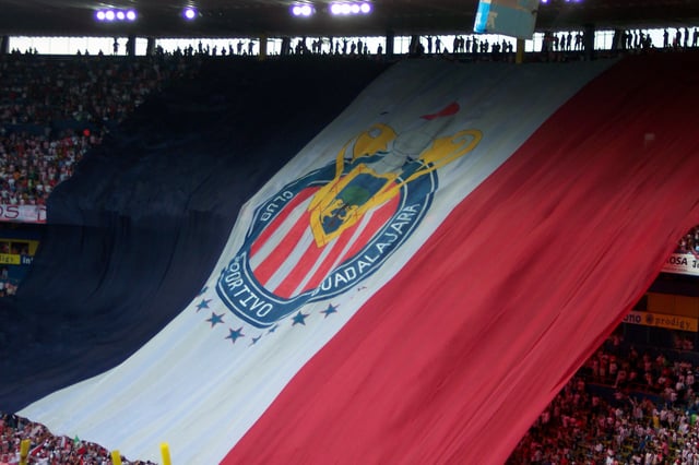 Chivas banner in a game at Jalisco Stadium