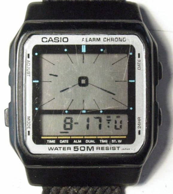 Casio AE12 LCA (liquid-crystal-analog) watch
