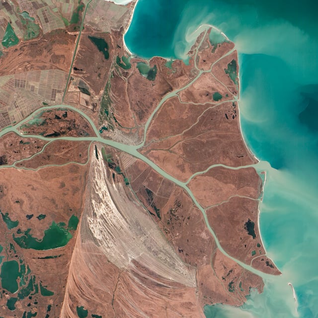 Where the Danube Meets the Black Sea (NASA Goddard image).