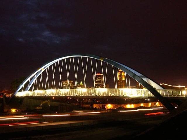 The Edna M. Griffin Memorial Pedestrian Bridge over Interstate 235