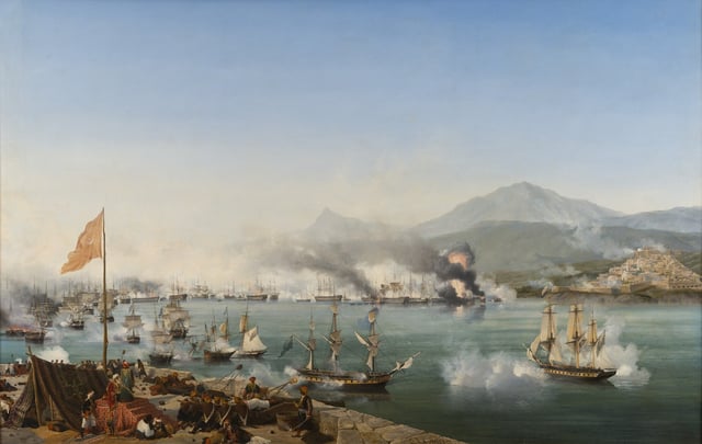The Battle of Navarino in 1827 secured Greek independence.