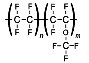 Teflon is also used as the trade name for a polymer with similar properties, perfluoroalkoxy polymer resin (PFA)