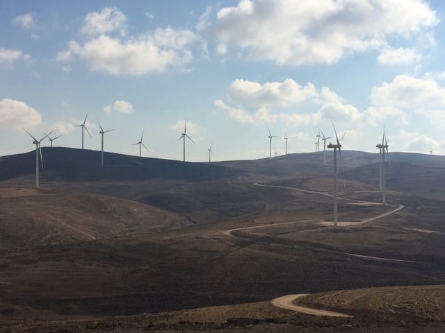 The 117 MW Tafila Wind Farm in southern Jordan is the first and largest onshore wind farm in the Middle East