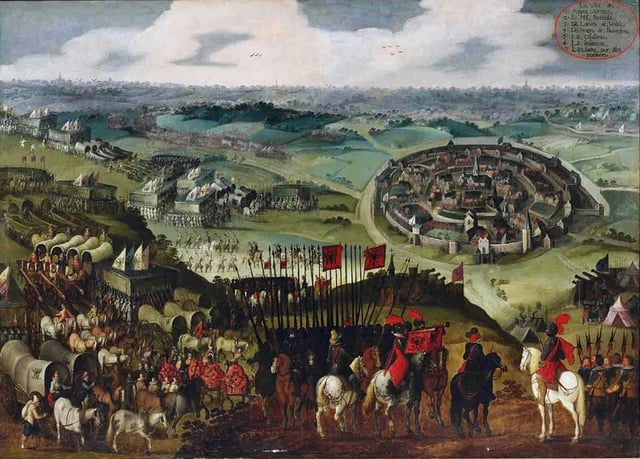The siege of Aachen by the Spanish Army of Flanders under Ambrogio Spinola in 1614