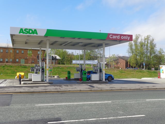 An unmanned Asda petrol station in Middleton, Leeds.