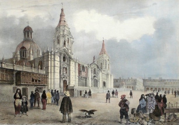 Lima Cathedral in 1846