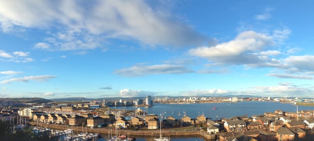 Overlooking Cardiff Bay, viewed from Penarth