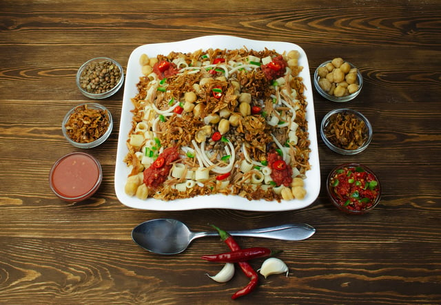 Kushari, one of Egypt's national dishes.