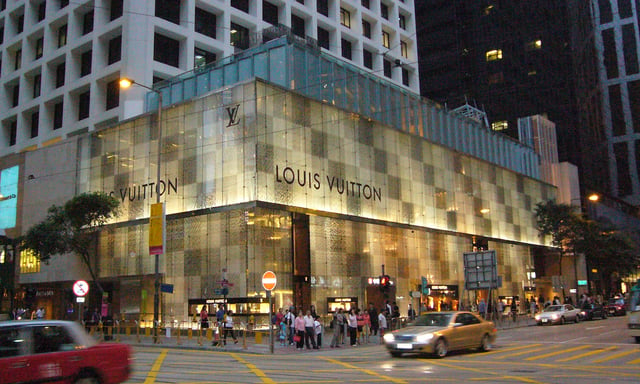 A Louis Vuitton store in Central, Hong Kong.