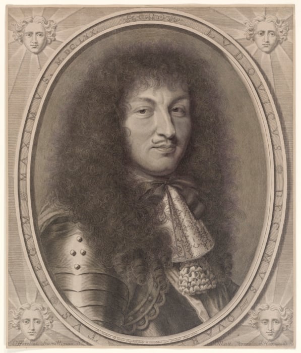 Louis XIV in 1670, engraved portrait by Robert Nanteuil