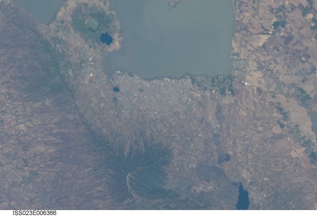 Astronaut view of Managua