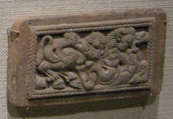 Casting for a Chinese belt-plaque showing the lung ma