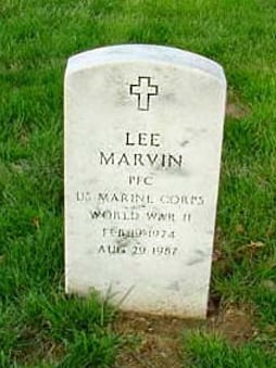 Grave of Lee Marvin at Arlington National Cemetery