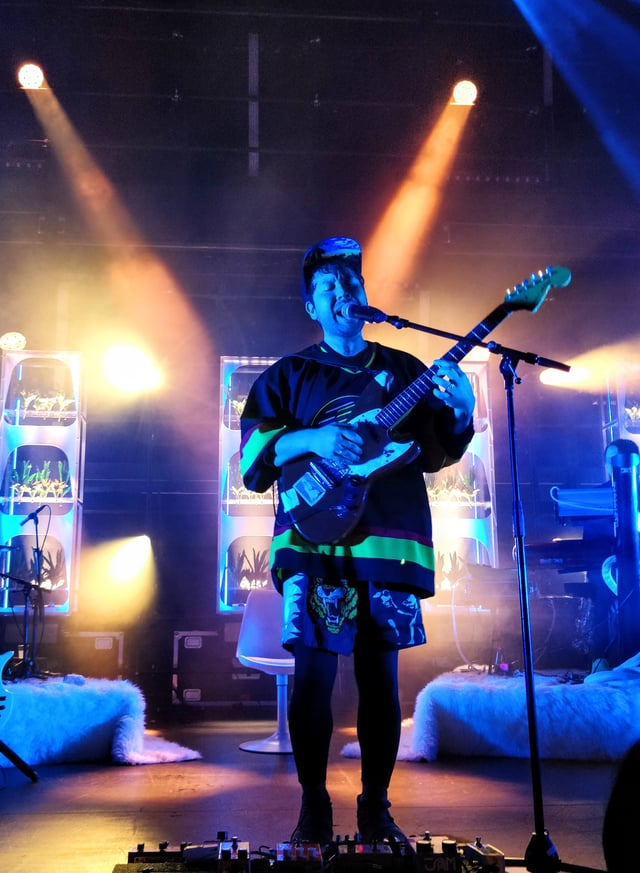 Ruban Nielson performing with Unknown Mortal Orchestra in Paris (2018)