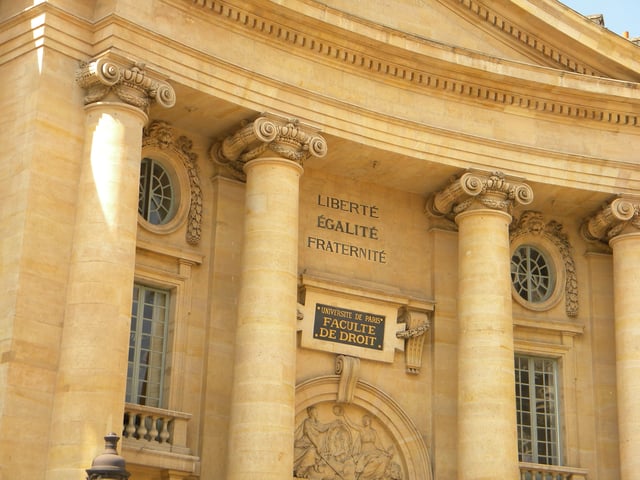 Pediment of the Paris Law Faculty