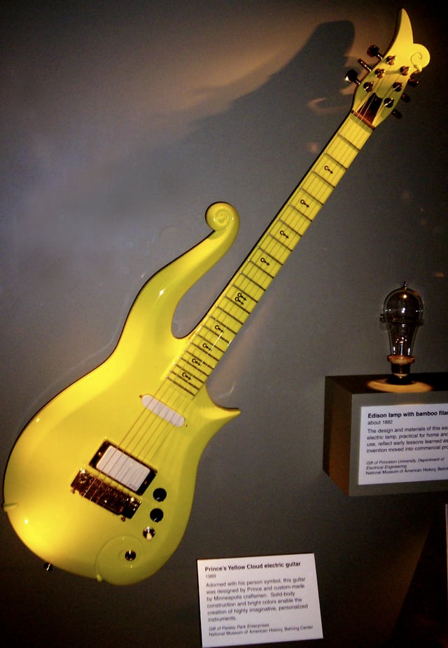 Prince's Yellow Cloud Guitar at the Smithsonian Institution Building