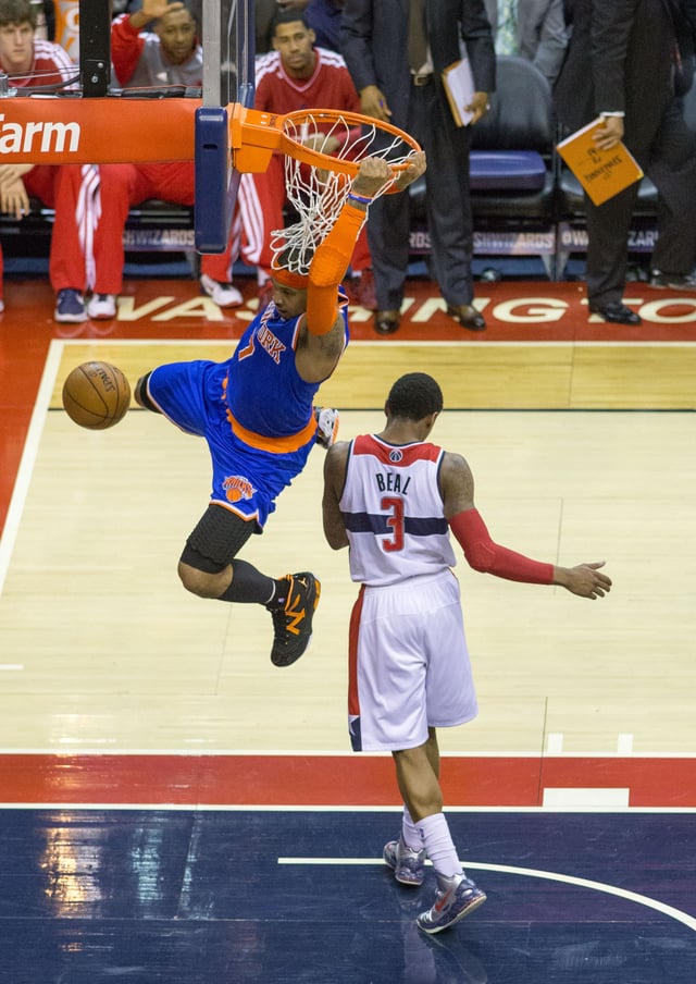Anthony dunking in 2013.