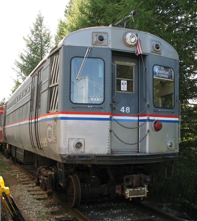 The TTC intended the subway to use streetcar-derived trains, like this former Chicago 'L' train preserved at the Halton County Radial Railway.