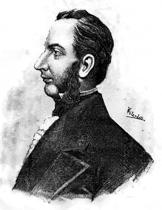 This drawing by Vilardell depicts General Morazán in his late forties.