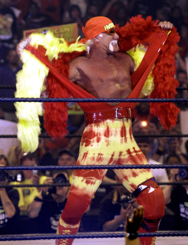 Hogan making his entrance at SummerSlam in 2005