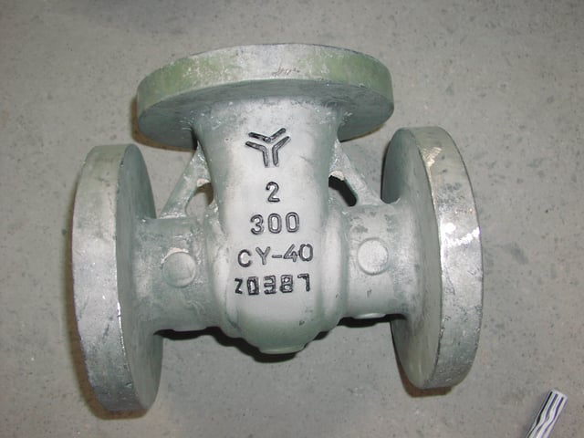A gate valve, made from Inconel.