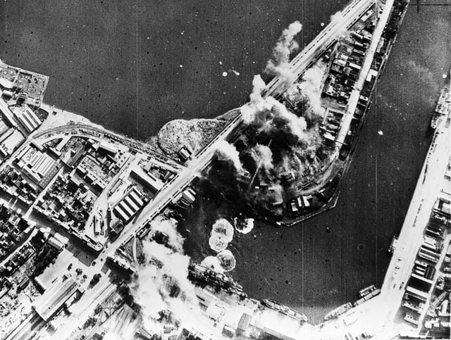 A Royal Air Force attack on Saint-Malo in 1942.