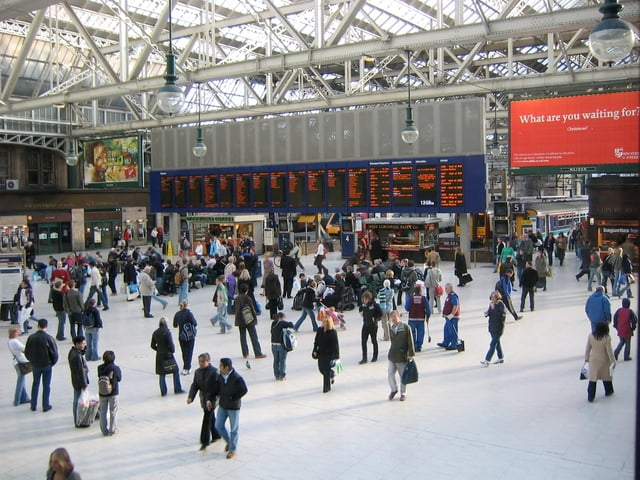 Glasgow Central station is the northern terminus of the West Coast Main Line.