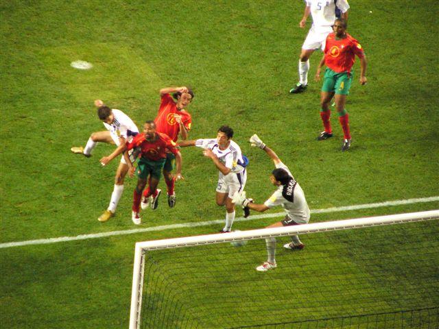 Angelos Charisteas scoring Greece's winning goal in the UEFA Euro 2004 Final