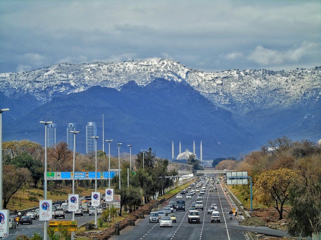 Islamabad's urban form was designed to be radically different from typical South Asian cities, and features spacious avenues in a forest-like setting.