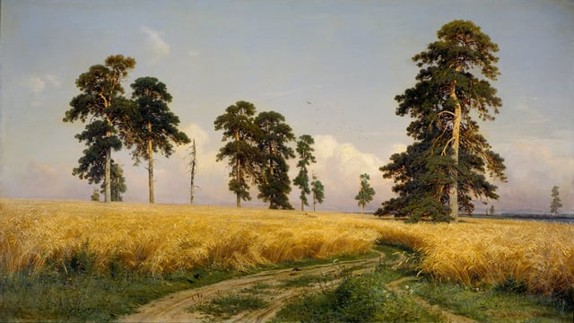 Rye Fields, by Ivan Shishkin. Russia is the world's top producer of barley, buckwheat and oats, and one of the largest producers and exporters of rye, sunflower seed and wheat.