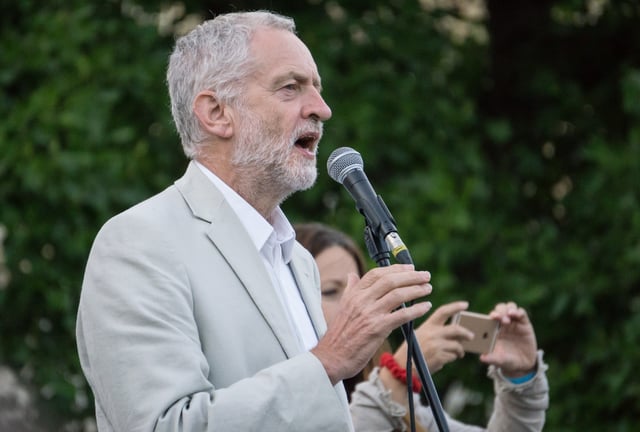 Jeremy Corbyn, Leader of the Labour Party, who won the Labour Party leadership on a campaign of a rejection opposed to austerity and a rejection of Third Way Blairite politics within the Labour Party itself