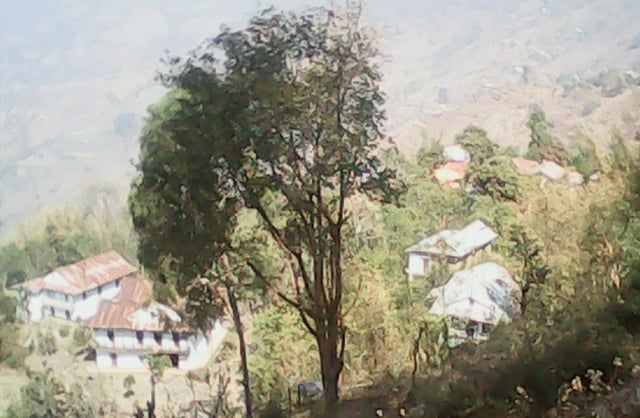 A view of Pokhrel's ancestral village Kachide