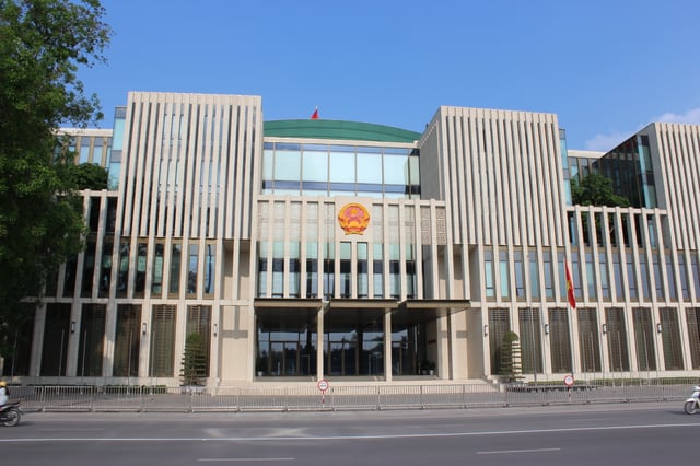 The National Assembly of Vietnam building in Hanoi