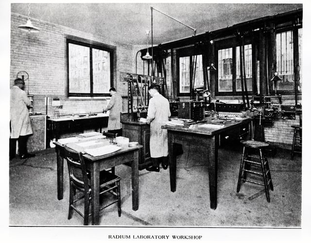 A radium laboratory at Memorial Hospital, 1918