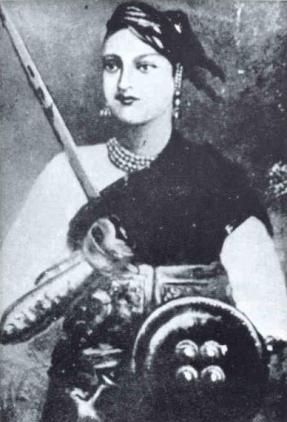 Lakshmibai, Rani of Jhansi who was killed by a soldier of the 8th Hussars