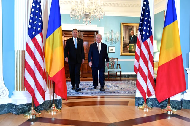 Romania is a noteworthy ally of the United States, being the first NATO member state that agreed to support increasing its defence spending after the 2017 Trump-Iohannis meeting at the White House.