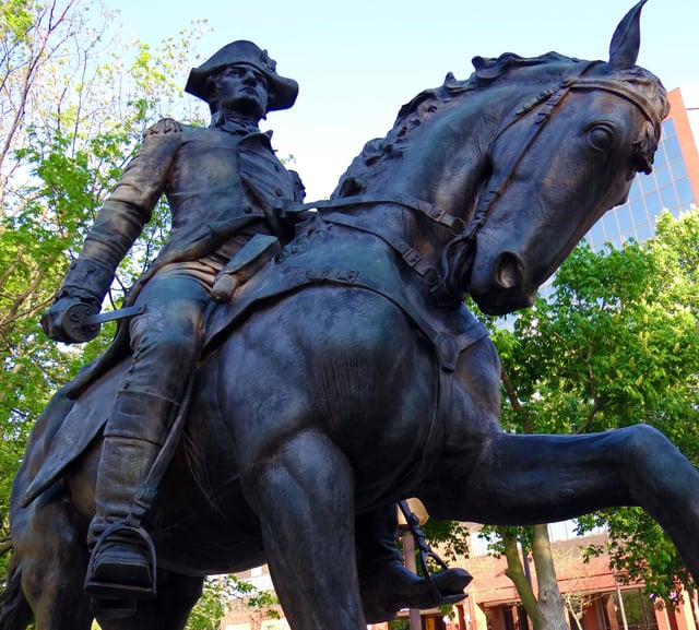 A statue of General "Mad" Anthony Wayne, namesake of the city, stands in Freimann Square.