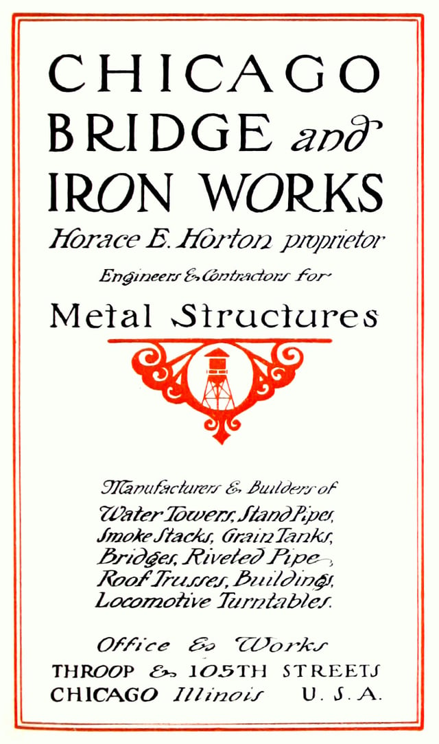 Chicago Bridge & Iron Works, 1912 catalog