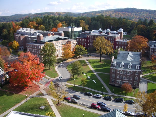 A view of East Campus from Baker Tower
