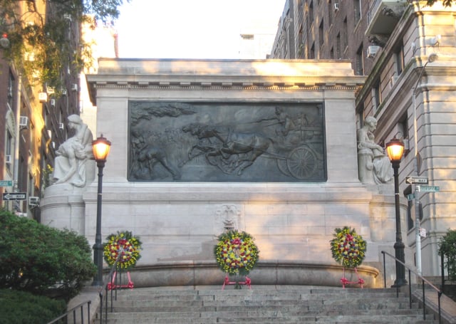 The Firemen's Memorial, a monument to the heroes of the Fire Department in Manhattan