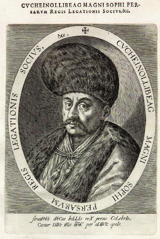 The ambassador Husain Ali Beg led the first Persian embassy to Europe (1599–1602).